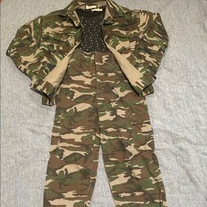 Forever 21 Camo Cargo Joggers/Camo Denim Jacket